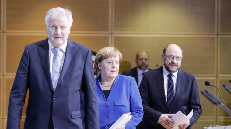 Abschluss der Sondierungen von Union und SPD Foto: APA (dpa)