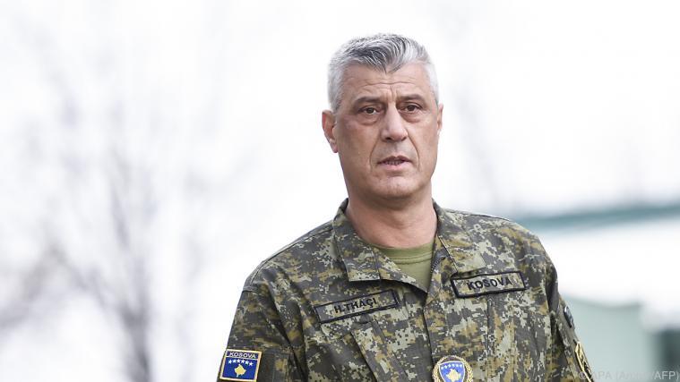 Kosovarischer Präsident Thaci in Uniform Foto: APA (Archiv/AFP)