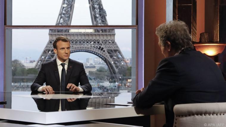 Emmanuel Macron im TV-Interview Foto: APA (AFP)