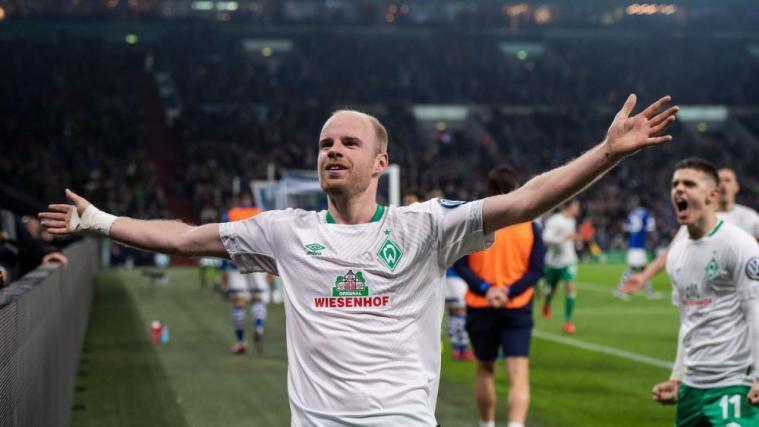 Bremens Davy Klaassen jubelt nach seinem Treffer. © APA/afp / BERND THISSEN