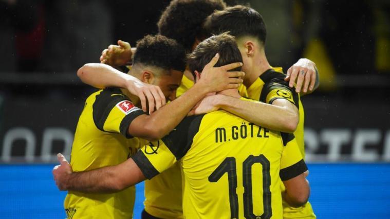 Borussia Dortmund jubelte über einen 2:1-Heimsieg gegen Gladbach © APA/afp / PATRIK STOLLARZ