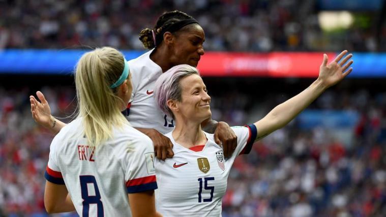 Megan Rapinoe erzielt gegen Frankreich einen Doppelpack © APA/afp / FRANCK FIFE
