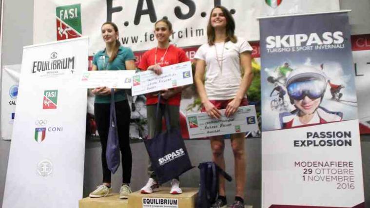 Das Podium der Frauen mit Andrea Ebner (rechts/Foto: E. Limonta)