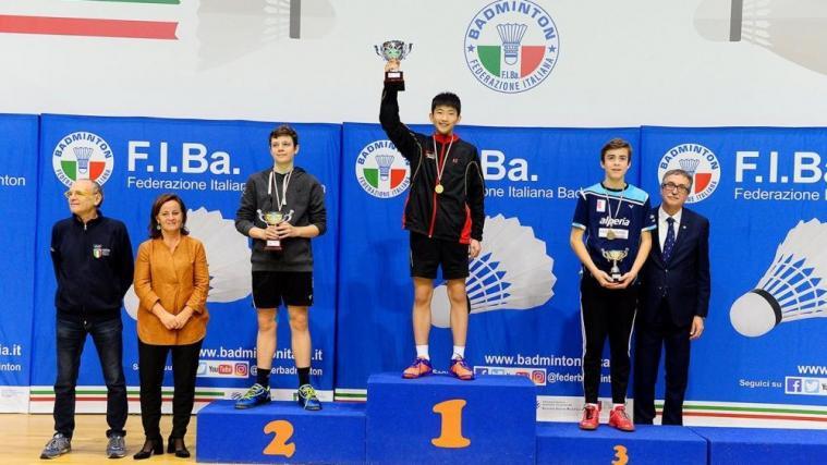 Das Podium der U15-Herren: Alessandro Gozzini (Chiari), Luca Zhou (Mals) und Matthias Silbernagl (Bozen). © Danilo Perri