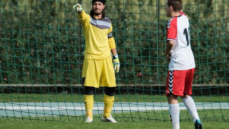 In starker Form: Eppan-Goalie Denis Iardino (Foto Dieter Runggaldier)