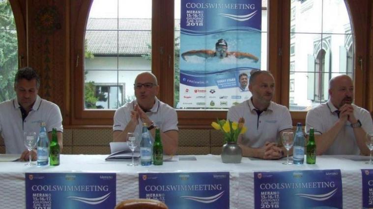 Karl Freund, Walter Taranto, Gebhard Unterrainer, Marco Giongo bei der Vorstellung.