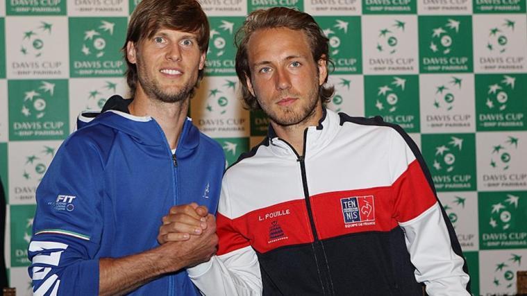 Andreas Seppi (links) musste sich Lucas Pouille geschlagen geben. © A.Costantini