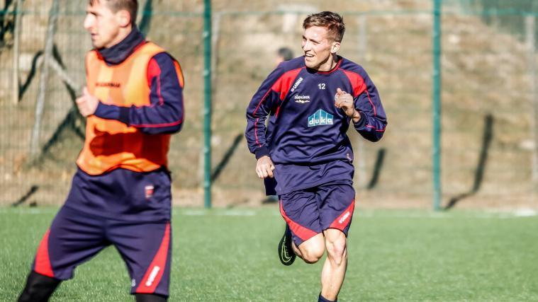 Arturo Lupoli bei seinem ersten Training mit dem FCS