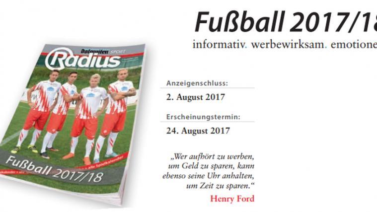 Am Donnerstag, 24. August erscheint der Fußball-Radius