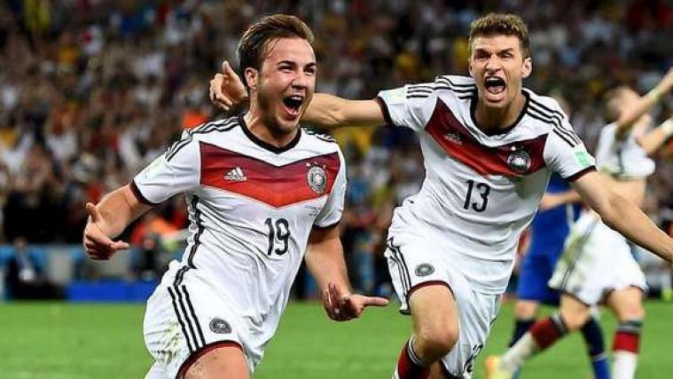 Der Weltmeisterjubel: Götze (links) und Müller kommen wieder nach Südtirol