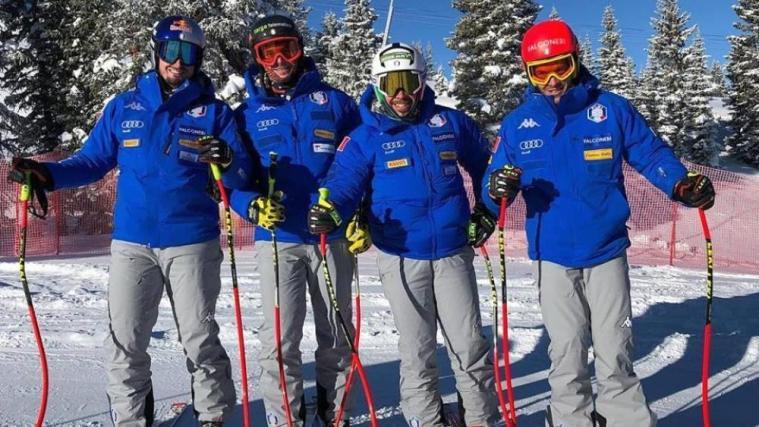 (vl) Dominik Paris, Emanuele Buzzi, Peter Fill und Christof Innerhofer © Facebook / Peter Fill