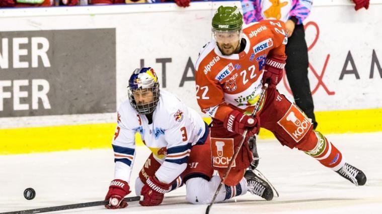Matti Kuparinen (rechts) hatte gegen Salzburg einen schweren Stand. © Vanna Antonello