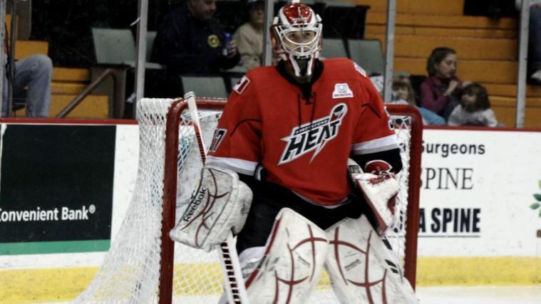 Der neue HCB-Südtirol-Goalie Leland Irving im Dress der Abbotsford Heat.