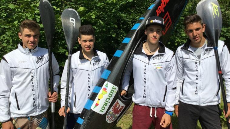 Valentin Luther, Jakob Luther, Jakob Weger und Martin Unterthurner (von links)