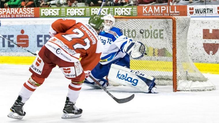 Auch Matt Tomassoni trug sich beim zweiten Sieg gegen Villach in die Torschützenliste ein. © HCB/Vanna Antonello