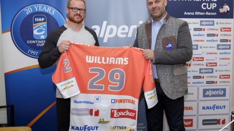 Jason Williams mit Präsident Thomas Rottensteiner (Foto: Max Pattis)