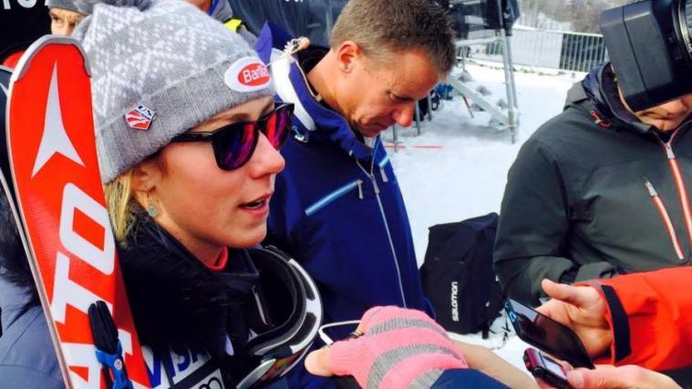 Der US-Amerikanerin Mikaela Shiffrin konnte ihm ersten Lauf niemand das Wasser reichen