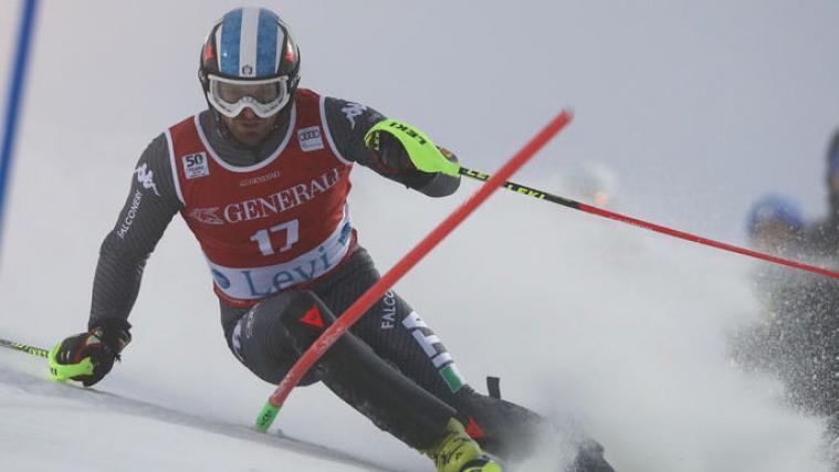 Manfred Mölgg zwischen den Toren in Levi (Foto: Pentaphoto)
