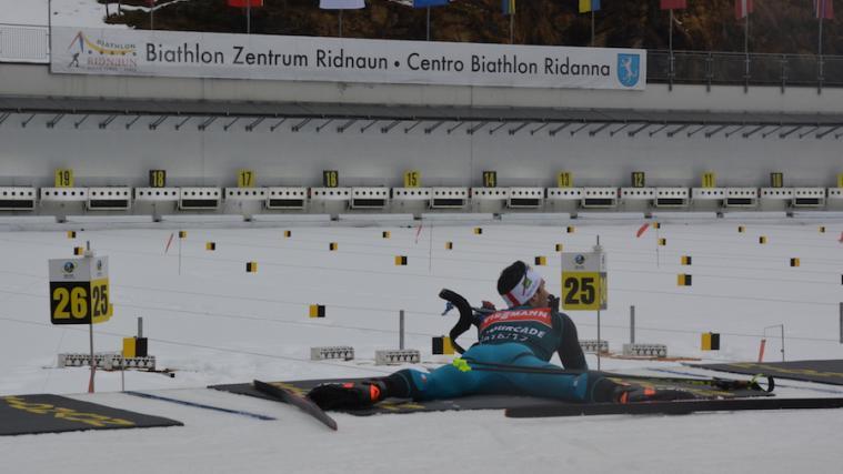 Martin Fourcade beim Training in Ridnaun (Fotos: Biathlonzentrum Ridnaun)