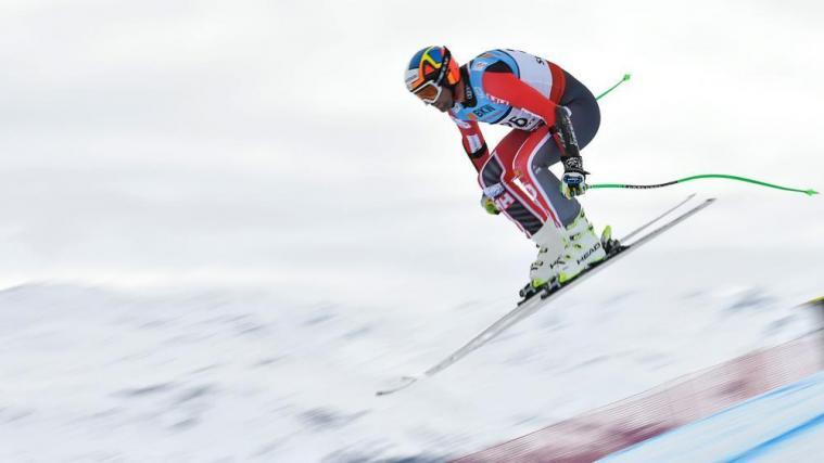 Manuel Osborne-Paradis hat sich beim ersten Lake-Louise-Training schwer verletzt. © APA/afp / FABRICE COFFRINI