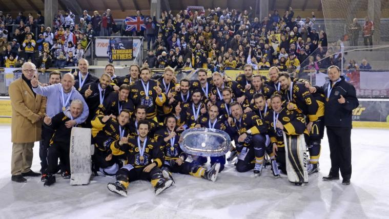 Die Siegermannschaft Nottingham Panthers (alle Fotos: Max Pattis)