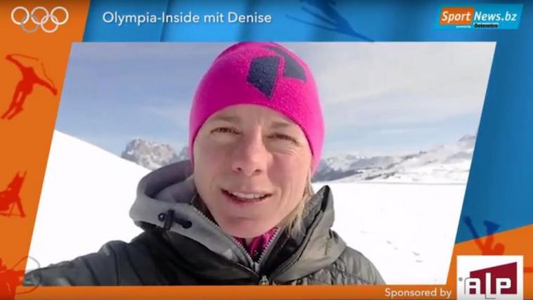 Denise Karbon spricht über die Damen-Abfahrt bei Olympia.