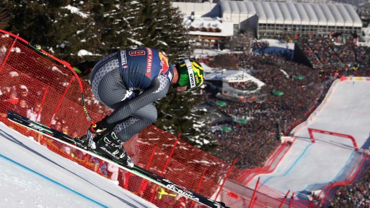 Imposantes Bild: Dominik Paris bei seiner Siegesfahrt auf der Streif (Fotos: Pentaphoto)