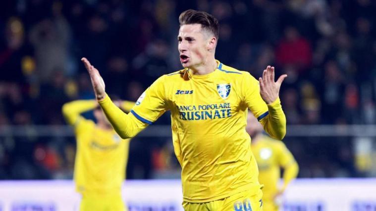 Andrea Pinamonti jubelt über seinen 2. Treffer in der Serie A © ANSA / FEDERICO PROIETTI
