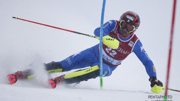 Patrick Thaler beim Slalom von Levi 2017 (Foto: Pentaphoto)