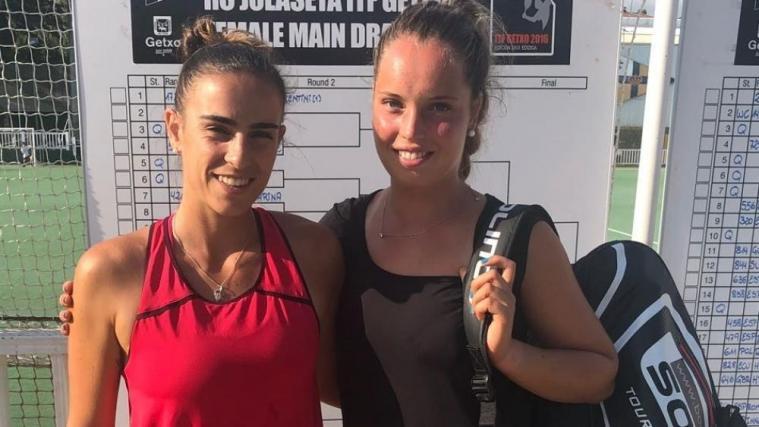 Haben die erste Runde beim 25.000 Dollar-Turnier von Getxo überstanden: Paula Omaechea (links) und Verena Meliss.