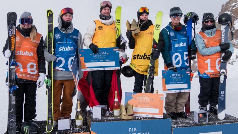 Podium Slopestyle Weltcup Stubai (Foto: Mateusz Kielpinski/FIS)