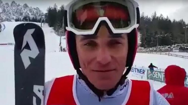 Siegmar Klotz im Interview nach dem Rennen in Innichen.