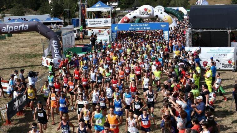 Der Start zum Reschenseelauf 2018 © newspower.it