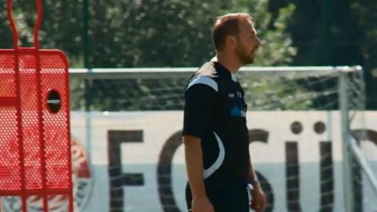 FCS-Coach Paolo Zanetti beim Trainingslager in Stange