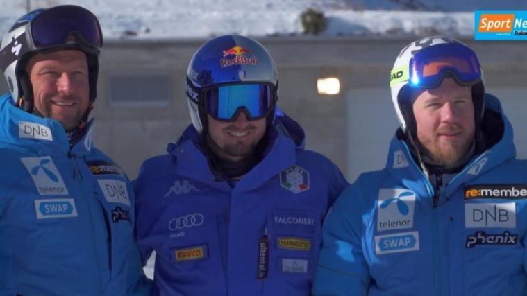 Die Ski-Schwergewichte Aksel Lund Svindal, Dominik Paris und Kjetil Jansrud (v.l.).