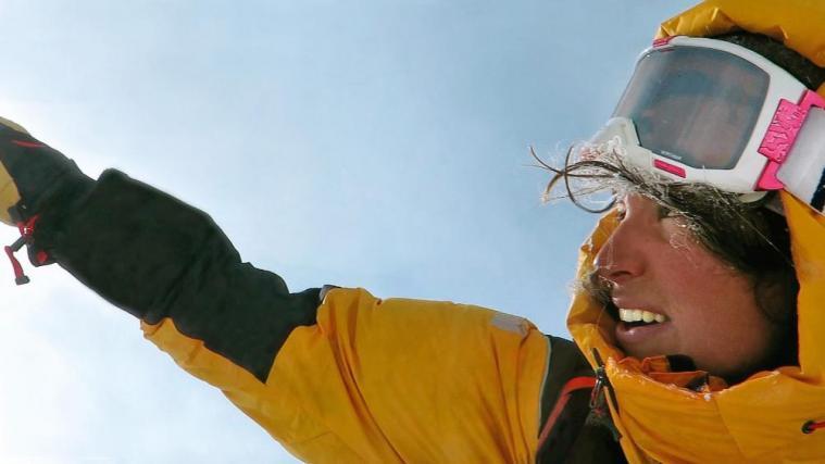 Tamara Lunger befindet sich auf einer Expedition durch die Alpen.