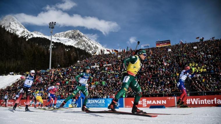 In Antholz werden 2026 Olympia-Medaillen vergeben. © AFP / MARCO BERTORELLO