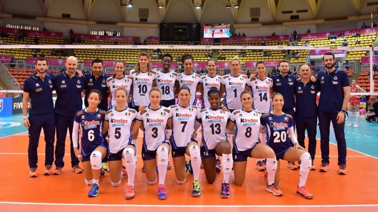 Das italienische Nationalteam mit Raphaela Folie (7) in Bangkok (Foto: fivb)