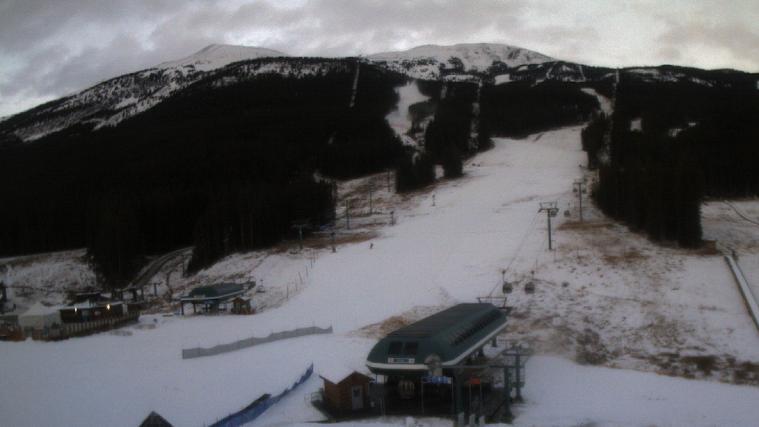 Webcam vom Sonntag auf den Zielschuss von Lake Louise (Foto: skilouise.com)