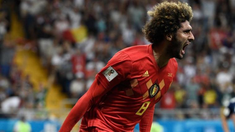 Traf zum zwischenzeitlichen 2:2-Ausgleich: Marouane Fellaini. © APA/afp / FILIPPO MONTEFORTE