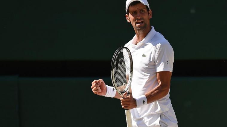 Jubel bei Novak DJokovic, der seine Rückkehr in die Weltspitze feiert. © APA/afp / OLI SCARFF