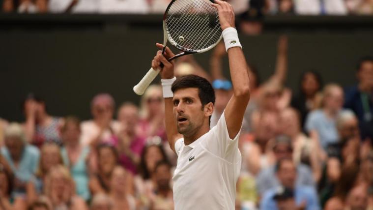 Novak Djokovic steht im Finale von Wimbledon. © APA/afp / OLI SCARFF