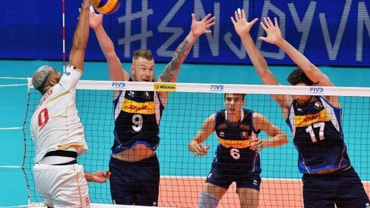 Ivan Zaytsev (2.v.l.) zeigte ein überragendes Match. © Federvolley
