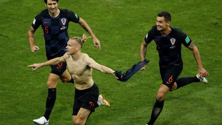 Domagoj Vida im exzessiven Torjubel © APA/afp / ODD ANDERSEN