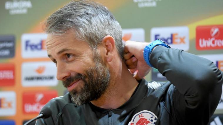 Freut sich auf das Duell mit Lazio: Salzburg-Coach Marco Rose. © APA / ROLAND SCHLAGER