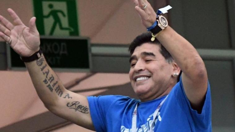 Diego Maradona gibt Entwarnung nach Kreislaufproblemen © SID / Dimitar DILKOFF