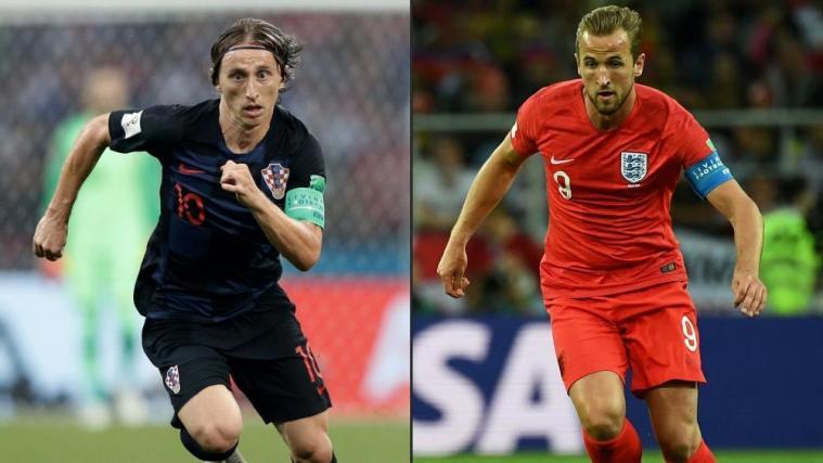 Kampf ums Finale: Luka Modric (links) und Harry Kane wollen ihre Teams ins Endspiel führen. © APA/afp / ADRIAN DENNIS, FRANCK FIFE