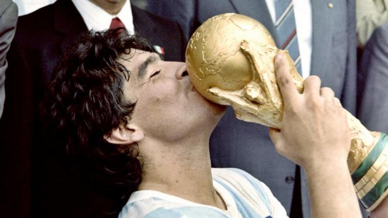 Diego Maradonaund Argentinien gewannen den WM-Titel 1986. © AFP / STAFF