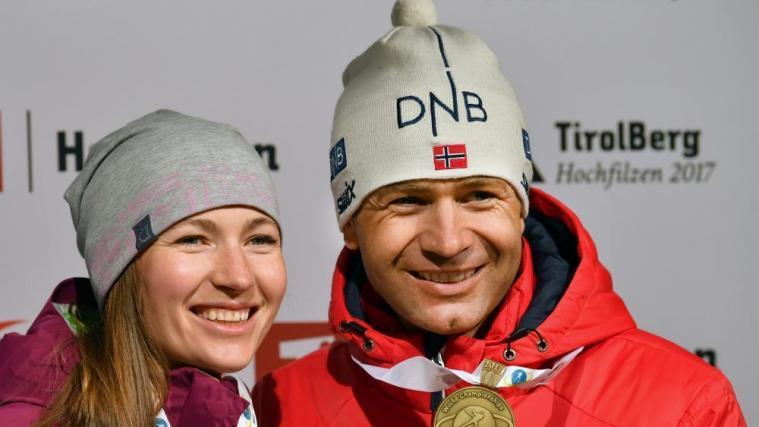 Björndalen und Domratschewa sind seit 2016 verheiratet und haben eine gemeinsame Tochter. © APA / BARBARA GINDL