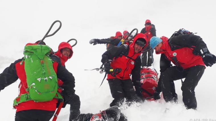 Bergrettungseinsatz auf 3.000 Meter Seehöhe in Rauris.